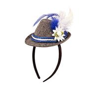 Cerchietto per capelli con cappellino blu in feltro Oktoberfest