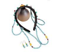 Cerchietto per capelli con catena per fronte, stile tibetano, per matrimonio, donna, sposa, acconciatura, servizi fotografici, tiare