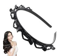 Cerchietto per capelli con clip, forcina per capelli a doppia frangia, clip per acconciatura ondulata, frangia a doppio strato, fascia per capelli multistrato con denti di squalo
