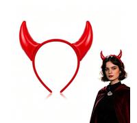 Cerchietto per capelli con corna da diavolo, per feste e servizi | Cerchietto per capelli da donna per cosplay con corna rosse per capelli da donna Halloween corno di demone fascia per capelli