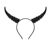 Cerchietto per capelli con corna di capra, per Halloween, diavolo, pecora