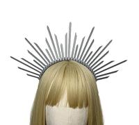 Cerchietto per capelli con corona divina vintage, accessori per capelli per matrimoni, accessori per foto da sposa, fascia per capelli, A, Taglia unica
