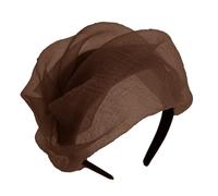 Cerchietto per capelli con cranio alto, in crêpe francese, per capelli sottili, copertura per feste femminili, ornamento formale per capelli bianchi