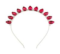 Cerchietto per capelli con decorazione in vetro colorato, sottile, in lega, per ragazze, festival, matrimoni, feste barocche, fasce per capelli da donna