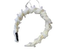 Cerchietto per capelli con denti a forma di U, stile vintage, con perle artificiali di granio alto, cerchietti per capelli da donna, per feste di nozze, fascia per capelli da sposa (C5)