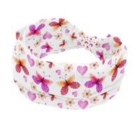 Cerchietto per capelli con farfalla rosa ad acquerello, morbido, ampio, per donne, antiscivolo, per yoga, fitness, viaggi, palestra, accessori per capelli