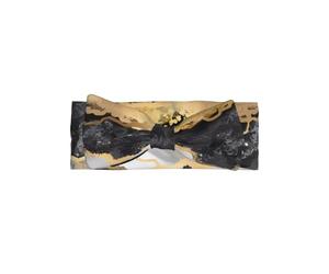 Cerchietto per capelli con fiocco in lamina di oro bianco e nero, un accessorio per capelli per neonati e neonati, adatto per bambini da 0 a 6 mesi