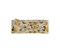 Cerchietto per capelli con fiocco stampato con zucca e gufo, accessorio per capelli per bambini, adatto per neonati, neonati e bambini piccoli