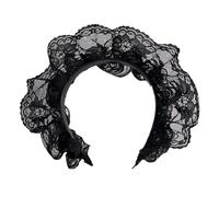 Cerchietto per capelli con fiore in pizzo per donne, elegante fascia in pizzo giapponese, antiscivolo, dolce anime cameriera, fascia per capelli per feste cosplay
