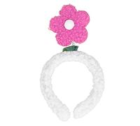 Cerchietto per capelli con fiori di cartone animato, in tessuto morbido, per ragazze, accessorio per capelli, per lavare il viso, per trucco, per feste di matrimonio, per esercizi (Cerchietto