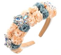 Cerchietto per capelli con fiori e farfalle, accessorio alla moda, adatto per l'uso quotidiano