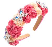 Cerchietto per capelli con fiori e farfalle, accessorio alla moda, adatto per tutti i giorni
