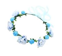 Cerchietto per capelli con fiori finti per spiaggia, matrimonio, fascia per capelli BohoStyle Frontlet Hairband sposa testa ornamenti