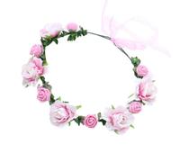 Cerchietto per capelli con fiori finti per spiaggia, matrimonio, fascia per capelli BohoStyle Frontlet Hairband sposa testa ornamenti