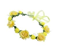 Cerchietto per capelli con fiori finti per spiaggia, matrimonio, fascia per capelli BohoStyle Frontlet Hairband sposa testa ornamenti