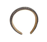 Cerchietto per capelli con gemme lampeggianti, accessorio per capelli alla moda, da donna, con diamanti e tesa larga (grigio)