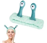 Cerchietto per capelli con lumaca per il viso, 3 pezzi, in morbido pile di corallo, fascia elastica per la testa per il lavaggio del viso, per la cura della pelle di bellezza, doccia sportiva,