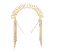 Cerchietto per Capelli con Nappa Fasce for capelli con nappe personalizzate Fasce for capelli con strass(Gold)