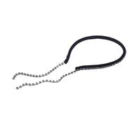 Cerchietto per Capelli con Nappa Fascia for capelli con nappa con strass Fascia semplice vintage(Grey)