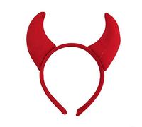 Cerchietto per capelli con orecchie da diavolo, per bambini, feste di Halloween, per adulti, ragazze, in velluto, per donne e adulti, per l'inverno, per il trucco