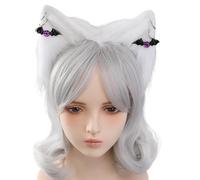 Cerchietto per capelli con orecchie di gatto, con fiocco, per donne e adolescenti, per appassionati di film, anime, incontri a tema, cosplay, copricapo per capelli, gatti, volpi, orecchie, anime
