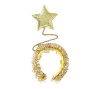 Cerchietto per capelli con paillettes a forma di stella bella fascia per capelli spettacoli copricapo regalo per coppia bambino cerchi per capelli per donne Natale brillante a forma di stella a cinque