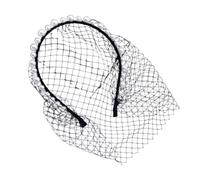 Cerchietto per capelli con perle artificiali per sposa, damigella d'onore, cerimonia nuziale, banchetto, accessori per la testa, perle da sposa, fascia per capelli con velo per il viso