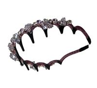 Cerchietto per capelli, con perle artificiali, retrò, antiscivolo, per matrimoni, feste, serate, eventi, matrimoni, damigelle d'onore