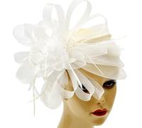 Cerchietto per capelli con perle e fiori, per feste e spettacoli teatrali, adatto a tutte le taglie, aggiunge un tocco di fantasia al look