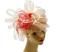 Cerchietto per capelli con perle e fiori, per feste e spettacoli teatrali, adatto a tutte le taglie, aggiunge un tocco di fantasia al look