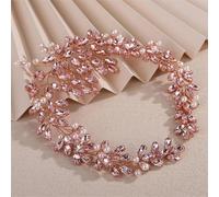 Cerchietto per capelli con perle e strass, accessorio per capelli da sposa, elegante accessorio per feste, per sposa, damigella d'onore e ricevimento