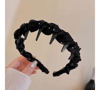 Cerchietto Per Capelli Con Perle E Teschio Alto Retrò, Cerchietto Per Capelli Con Perle Artificiali E Teschio Alto Vintage (21)