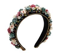 Cerchietto per capelli con perline a forma di fiore, accessorio per capelli con strass grossi per banchetti 6
