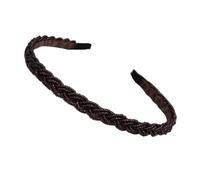 Cerchietto per capelli con perline a tesa larga stile coreano fascia da donna semplice strumento di corrispondenza fascia regolabile utilizzando caffè scuro