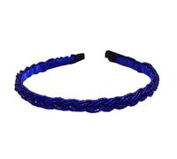 Cerchietto per capelli con perline, fatto a mano, stile coreano, da donna, accessorio per lo styling, regolabile, blu reale