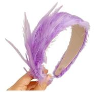 Cerchietto per capelli con piume colorate, per feste di tè, matrimoni, cosplay, feste