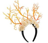 Cerchietto per capelli con ramo di rosa, costume cosplay delicato per lo styling dei capelli per spettacoli dal vivo fasce per capelli carnevali diademi scuri diadema nero della regina del