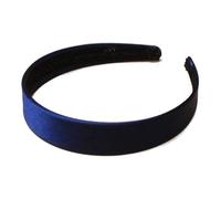 Cerchietto per capelli con rivestimento in raso, 2,5 cm, blu navy, in plastica, senza denti, per donne e ragazze Glitz4Girlz