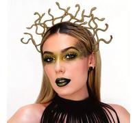 Cerchietto per capelli con serpenti Medusa, copricapo da dea greca con un corpo di serpente realistico, design regolabile e comodo, adatto come accessorio per capelli per feste di Ognissanti, ruoli, f