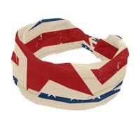 Cerchietto per capelli con stelle patriottiche americane, per donne e ragazze, fascia larga annodata a turbante incrociato, fascia per capelli antiscivolo, per yoga, allenamento, corsa