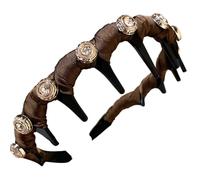 Cerchietto per capelli con strass a forma di teschio, antiscivolo, elegante, con denti forti, per donne e ragazze, feste, matrimoni, uso quotidiano