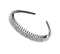 Cerchietto per Capelli con Strass Fascia for capelli elastica antiscivolo di lusso con strass for donna, fascia for capelli lucida for donna(Color2)
