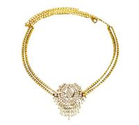 Cerchietto per capelli con strass per feste nuziali, diademi, coroncina con cristalli, copricapo per fronte, copricapo per capelli, fascia per capelli per feste, Oro, Taglia unica