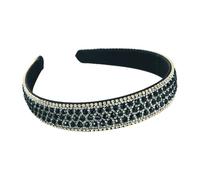 Cerchietto per capelli con strass rossi e cristalli scintillanti, in tessuto, antiscivolo, alla moda, per donne e ragazze, per feste, balli di fine anno, matrimonio, accessorio per lo styling