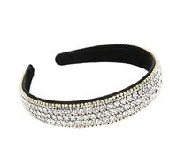 Cerchietto per capelli con strass rossi e cristalli scintillanti, in tessuto, antiscivolo, alla moda, per donne e ragazze, per feste, balli di fine anno, matrimonio, accessorio per lo styling