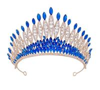 Cerchietto per capelli con strass scintillanti, elegante, da sposa, regolabile, corone per spose e concorsi di bellezza