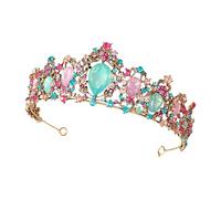 Cerchietto per capelli con strass scintillanti, elegante, da sposa, regolabile, corone per spose e concorsi di bellezza