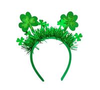 Cerchietto per capelli con trifoglio irlandese, per adulti e bambini, alla moda, antiscivolo, accessori per capelli per feste primaverili (verde, 18,5 x 21,5 cm)