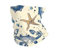 Cerchietto per Capelli Crabs Starfish And Shells Beach Ocean Sea Elastico Ghetta Traspirante Fascia per Capelli per Adulto Ciclismo 26X30cm