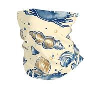 Cerchietto per Capelli Crabs Starfish And Shells Ocean Sea Beach Elastico Decorazione facciale Multiuso Sciarpa a Mezza Faccia per Adulto Yoga 26X30cm